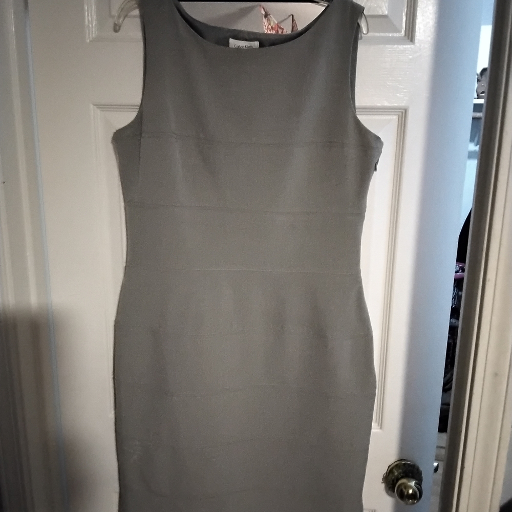 Calvin Klein Gray Midi Dress
